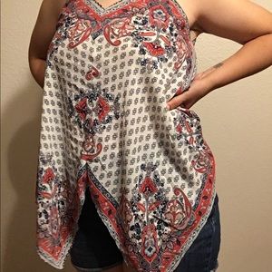 Xhilaration Blouse With Hem Cut Detail